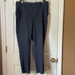 Rafaella Grey Pinstripes Office Wear Women's High Waist Stretch Pant Size 16 NWT